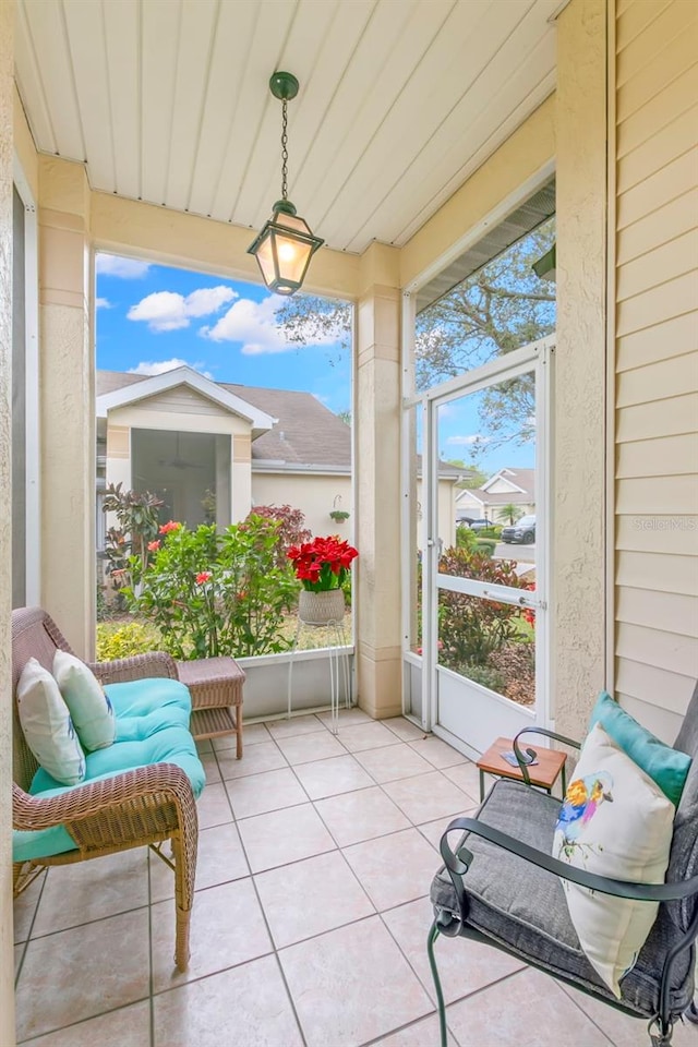 view of sunroom / solarium