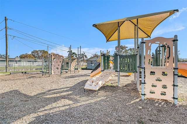 community playground with fence