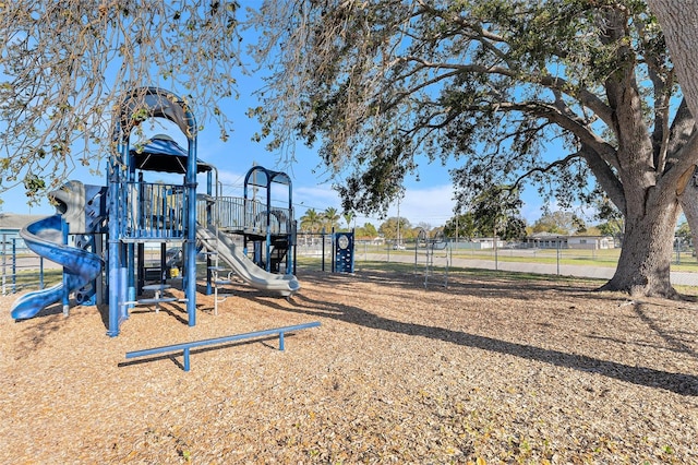 community play area featuring fence