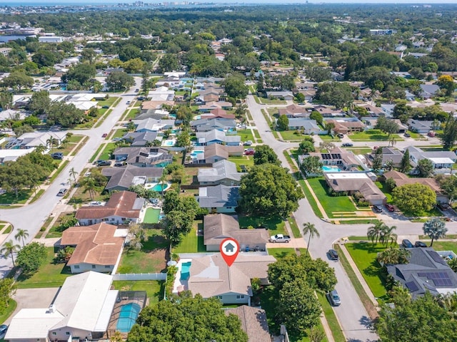 drone / aerial view featuring a residential view