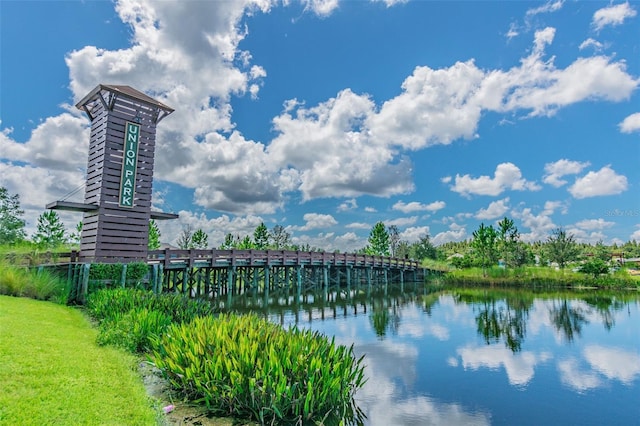 view of water feature