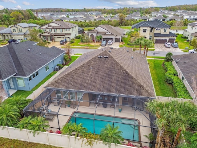 drone / aerial view featuring a residential view