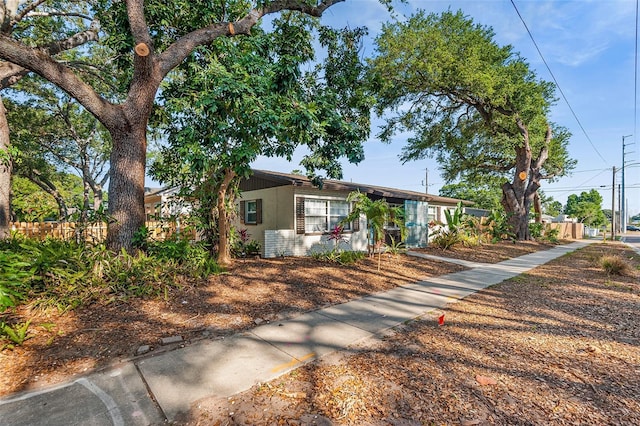 view of single story home