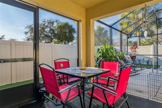 view of sunroom / solarium