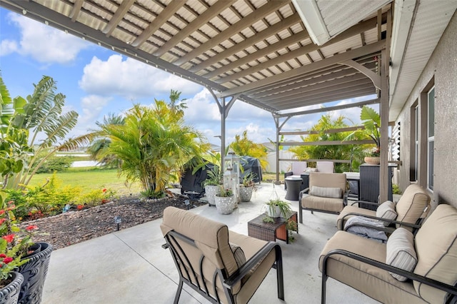 view of patio / terrace featuring outdoor lounge area