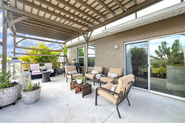 view of patio / terrace featuring an outdoor living space