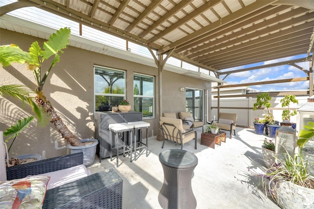 view of patio with outdoor lounge area