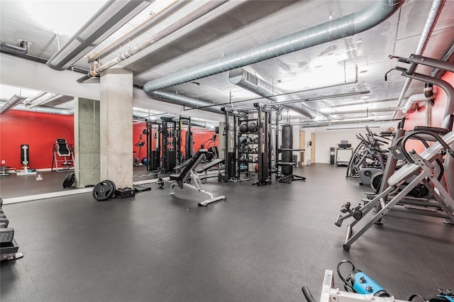 view of exercise room