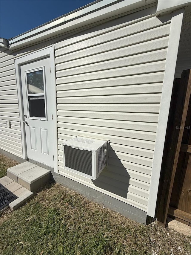 entrance to property with cooling unit