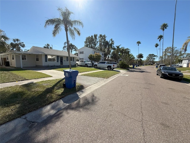 view of road with sidewalks