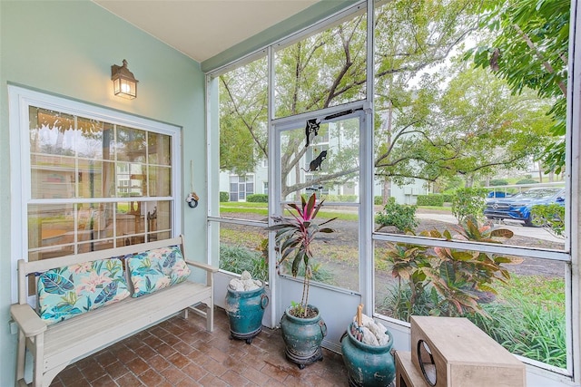 view of sunroom