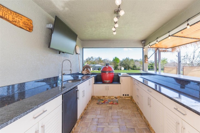 view of patio / terrace featuring a sink and an outdoor kitchen