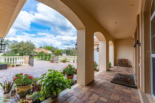 view of patio with fence