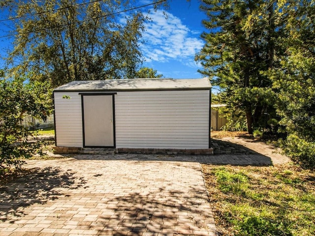 view of shed