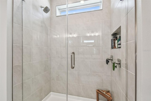 full bathroom with a shower stall