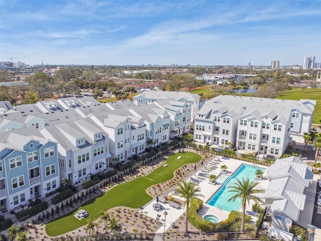 birds eye view of property