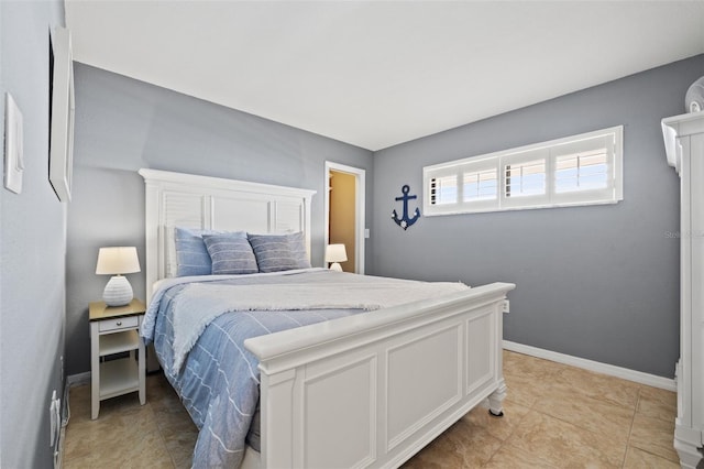 bedroom with baseboards