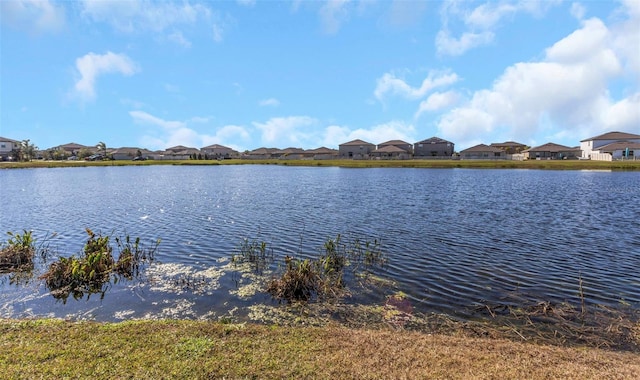 property view of water featuring a residential view