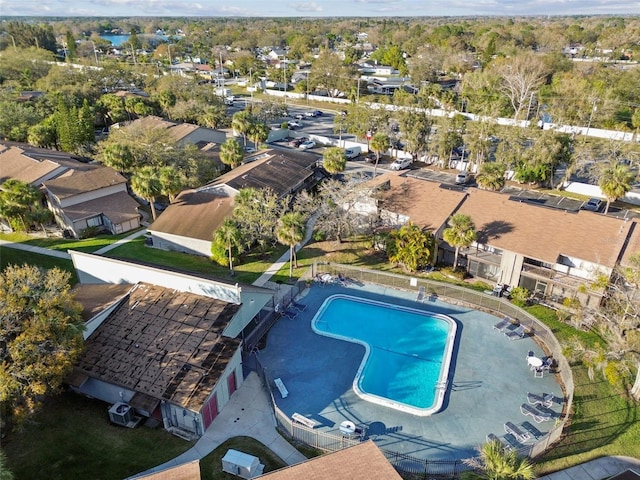 aerial view featuring a residential view