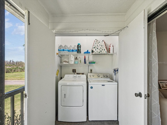 laundry area featuring plenty of natural light, laundry area, and independent washer and dryer