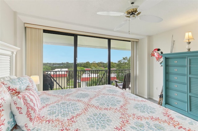 bedroom featuring access to outside