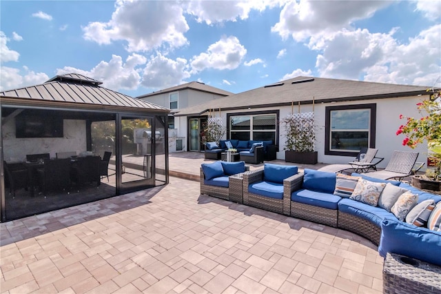 view of patio / terrace featuring an outdoor hangout area