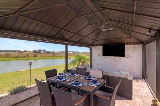 view of patio with outdoor dining space