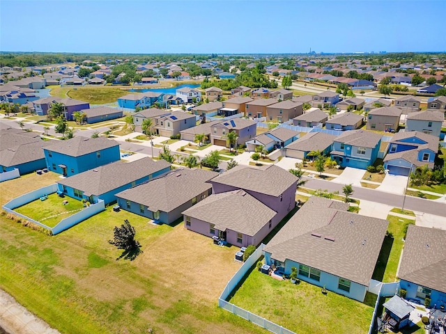 aerial view with a residential view