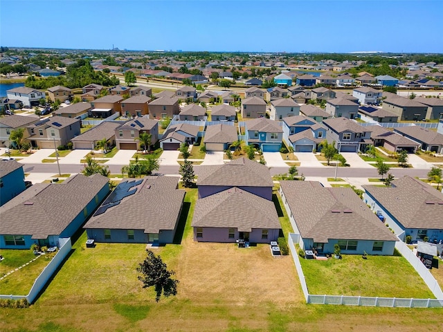 aerial view featuring a residential view