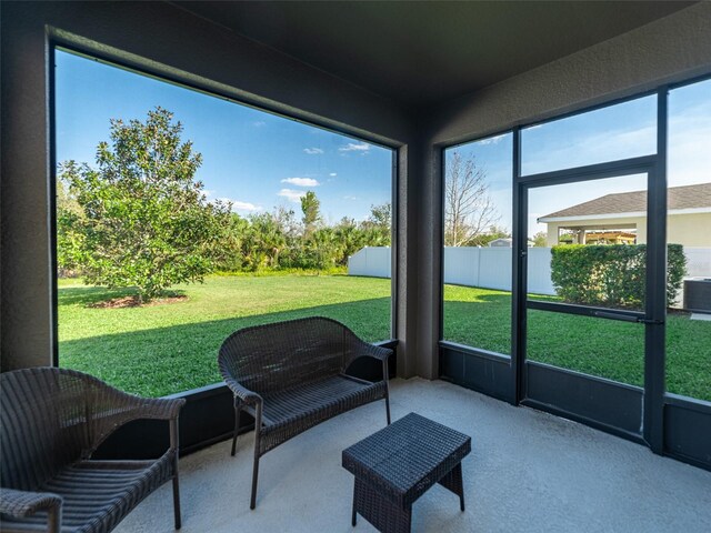 view of sunroom / solarium