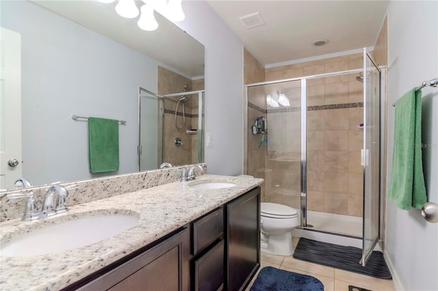 bathroom featuring a sink and a shower stall