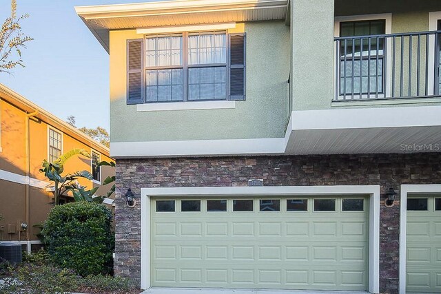 garage with central AC