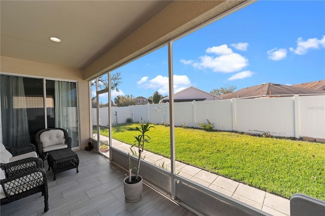 view of sunroom / solarium