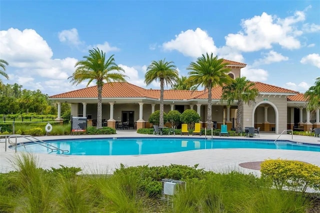 pool featuring a patio