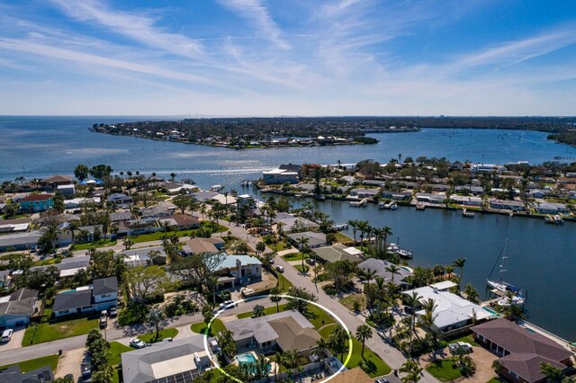 2340 W Bay Isle Dr SE, Saint Petersburg, FL 33705 - bird's eye view featuring a water view and a residential view