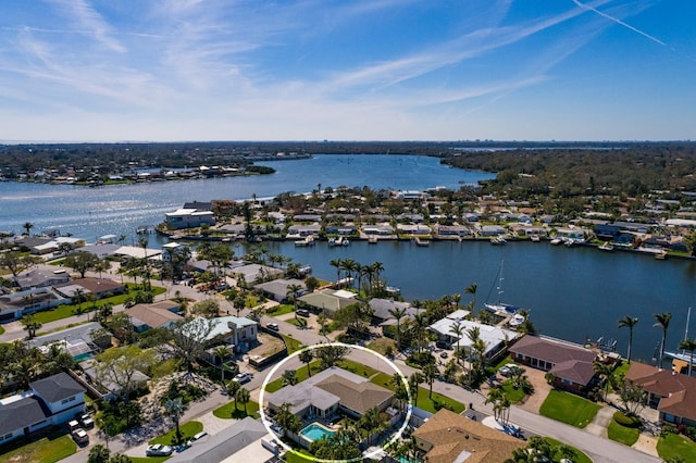2340 W Bay Isle Dr SE, Saint Petersburg, FL 33705 - bird's eye view featuring a water view and a residential view