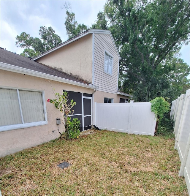 exterior space with fence