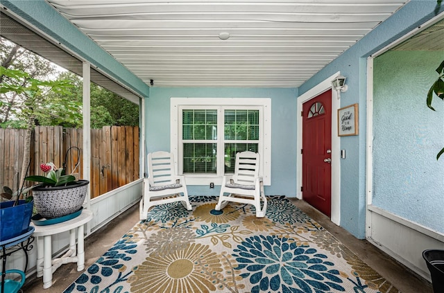 view of sunroom