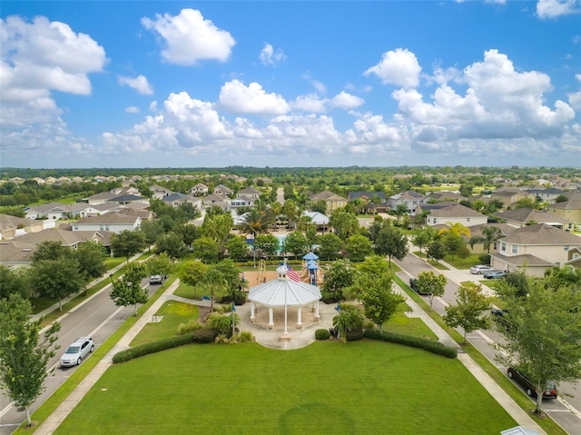 aerial view featuring a residential view