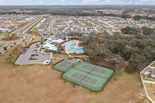 aerial view featuring a residential view