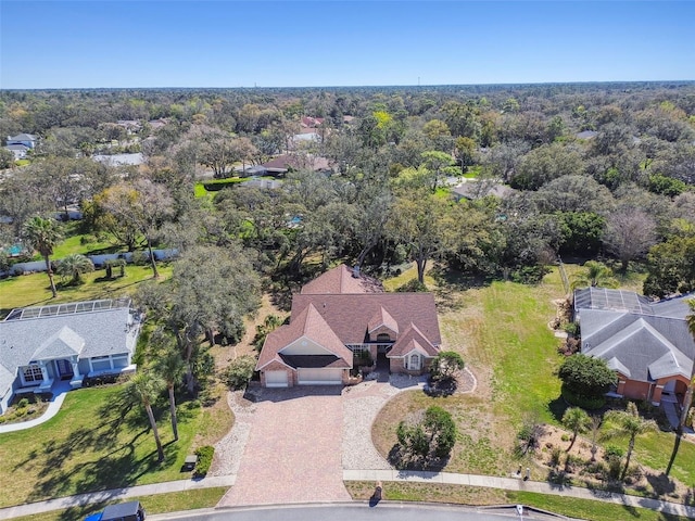 aerial view with a view of trees