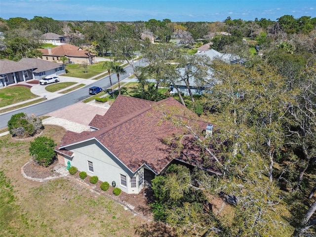 bird's eye view with a residential view