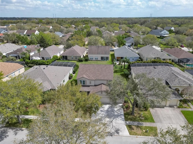 drone / aerial view with a residential view