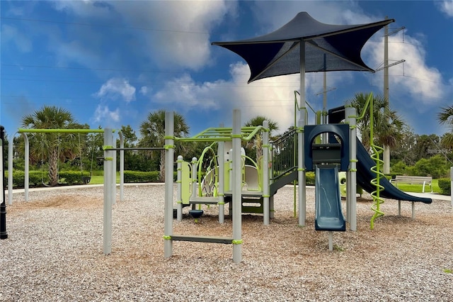 view of community jungle gym