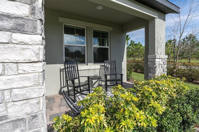 exterior space featuring a porch