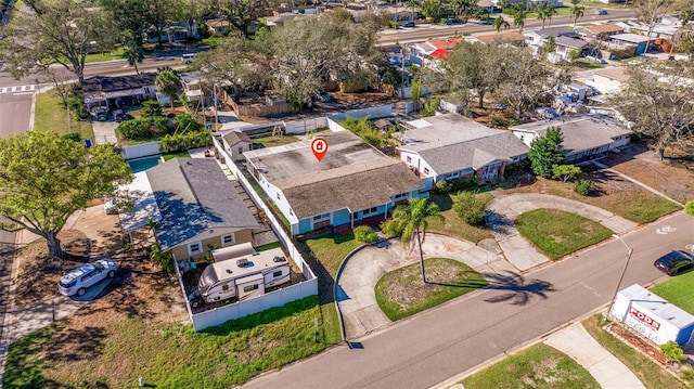 bird's eye view featuring a residential view