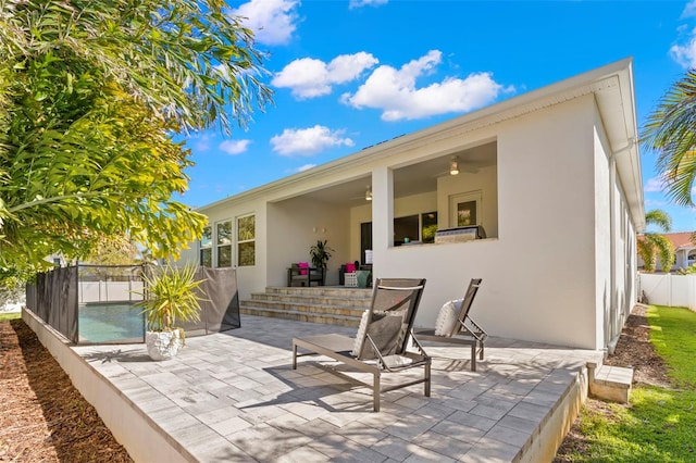 view of patio with fence