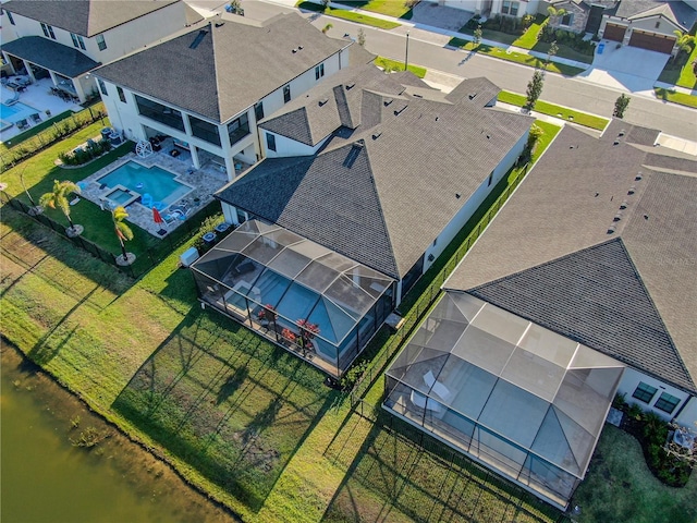 drone / aerial view featuring a residential view