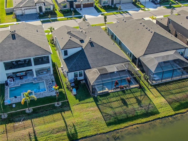 bird's eye view with a residential view