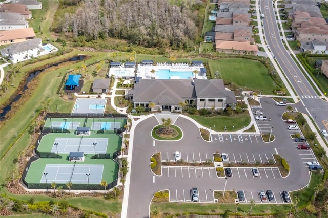 bird's eye view with a residential view